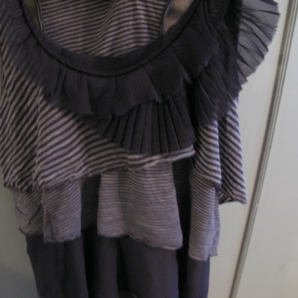 DELETTA ANTHROPOLOGIE Plum Purple Tiered Tank M - Picture 6 of 15